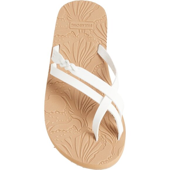 NEW Billabong June Flip Flops For Women in white 253 - Picture 1 of 6